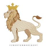 Majestic King Lion Embroidery Design - Perfect for Disney's Lion King Fans | 5 Sizes Available - FineryEmbroidery